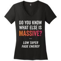 Massive Gaming Meme Funny Low Taper Fade Energy Meme Women's V-Neck T-Shirt