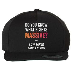 Massive Gaming Meme Funny Low Taper Fade Energy Meme Wool Snapback Cap