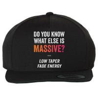 Massive Gaming Meme Funny Low Taper Fade Energy Meme Wool Snapback Cap