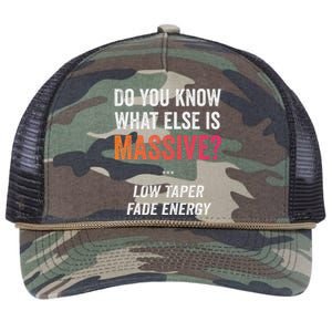 Massive Gaming Meme Funny Low Taper Fade Energy Meme Retro Rope Trucker Hat Cap