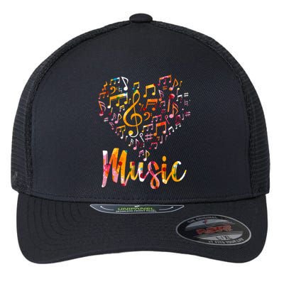 Musician Gift Musical Instrut Music Notes Treble Clef Gift Flexfit Unipanel Trucker Cap