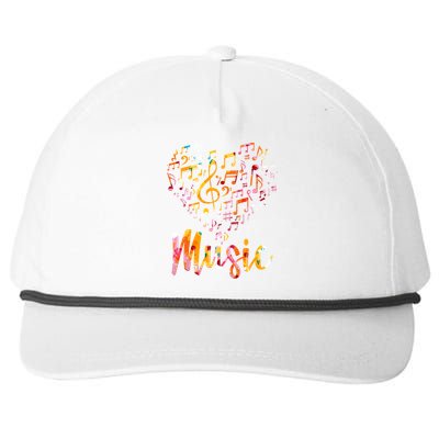 Musician Gift Musical Instrut Music Notes Treble Clef Gift Snapback Five-Panel Rope Hat