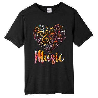 Musician Gift Musical Instrut Music Notes Treble Clef Gift Tall Fusion ChromaSoft Performance T-Shirt