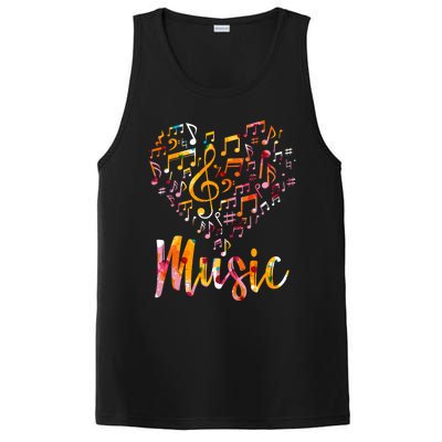 Musician Gift Musical Instrut Music Notes Treble Clef Gift PosiCharge Competitor Tank