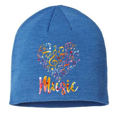 Musician Gift Musical Instrut Music Notes Treble Clef Gift Sustainable Beanie