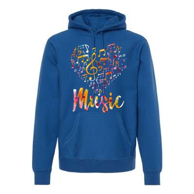 Musician Gift Musical Instrut Music Notes Treble Clef Gift Premium Hoodie