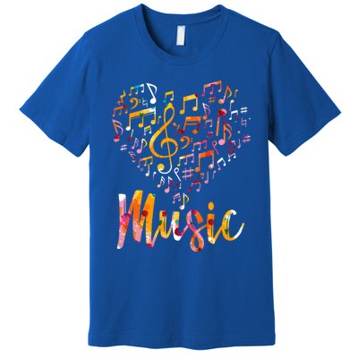 Musician Gift Musical Instrut Music Notes Treble Clef Gift Premium T-Shirt