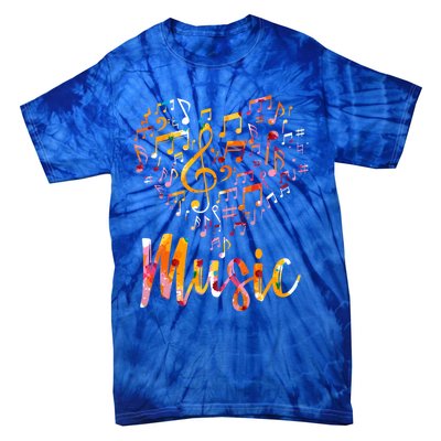 Musician Gift Musical Instrut Music Notes Treble Clef Gift Tie-Dye T-Shirt