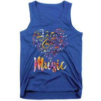 Musician Gift Musical Instrut Music Notes Treble Clef Gift Tank Top