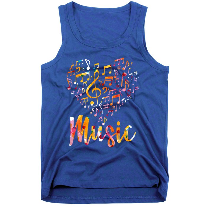 Musician Gift Musical Instrut Music Notes Treble Clef Gift Tank Top