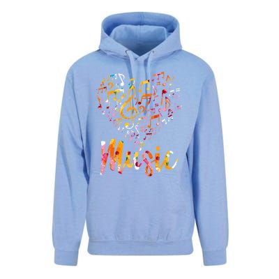 Musician Gift Musical Instrut Music Notes Treble Clef Gift Unisex Surf Hoodie