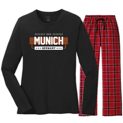 Munich Germany Women's Long Sleeve Flannel Pajama Set 