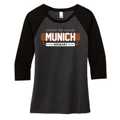 Munich Germany Women's Tri-Blend 3/4-Sleeve Raglan Shirt