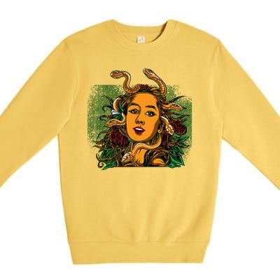 Medusa Greek Mythology Gorgo Premium Crewneck Sweatshirt