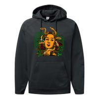 Medusa Greek Mythology Gorgo Performance Fleece Hoodie