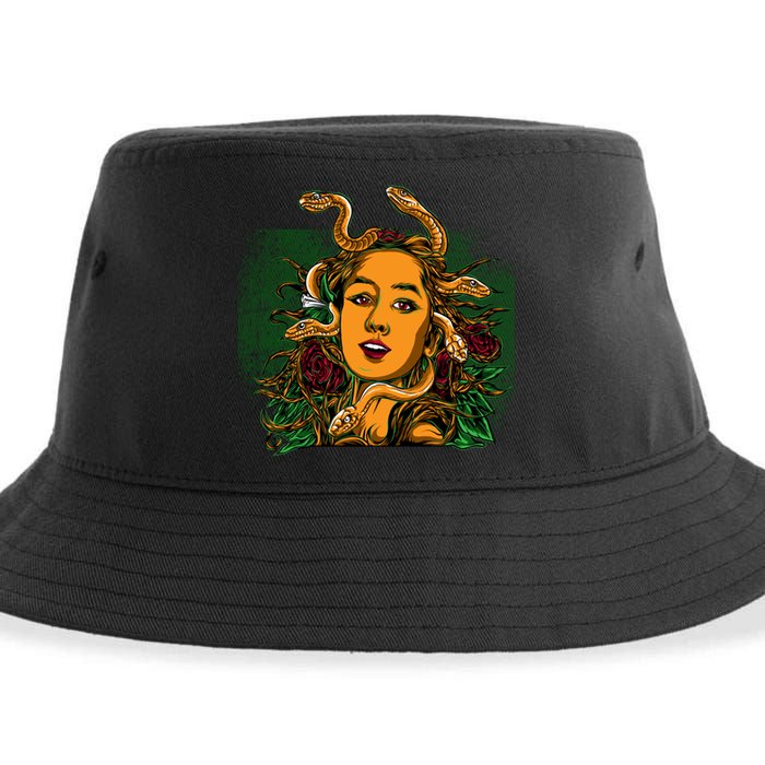 Medusa Greek Mythology Gorgo Sustainable Bucket Hat