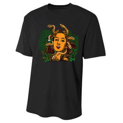 Medusa Greek Mythology Gorgo Performance Sprint T-Shirt