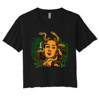 Medusa Greek Mythology Gorgo Women's Crop Top Tee