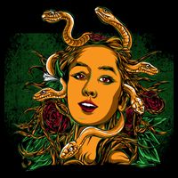 Medusa Greek Mythology Gorgo Cropped Pullover Crew