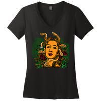 Medusa Greek Mythology Gorgo Women's V-Neck T-Shirt