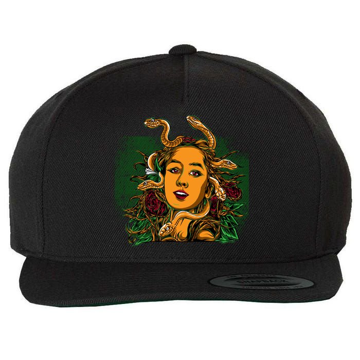 Medusa Greek Mythology Gorgo Wool Snapback Cap