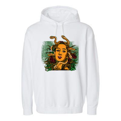 Medusa Greek Mythology Gorgo Garment-Dyed Fleece Hoodie