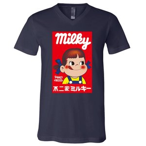 Milky Girl V-Neck T-Shirt