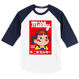 Milky Girl Baseball Sleeve Shirt