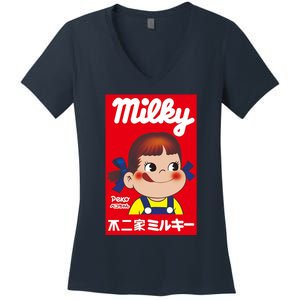 Milky Girl Women's V-Neck T-Shirt