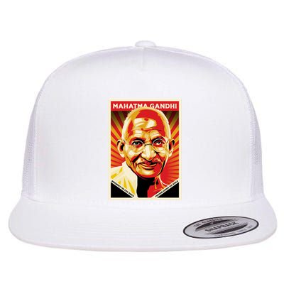 Mahatma Gandhi Flat Bill Trucker Hat