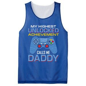 Man Gift My Highest Unlocked Achievet Calls Me Daddy Gift Mesh Reversible Basketball Jersey Tank