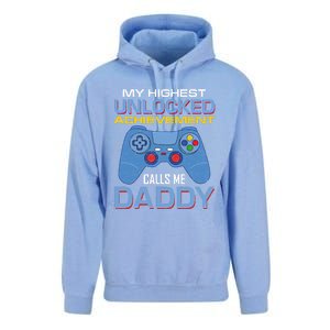 Man Gift My Highest Unlocked Achievet Calls Me Daddy Gift Unisex Surf Hoodie