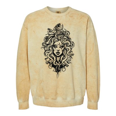 Medusa Greek Mythology Strong Women Rights Feminist Colorblast Crewneck Sweatshirt