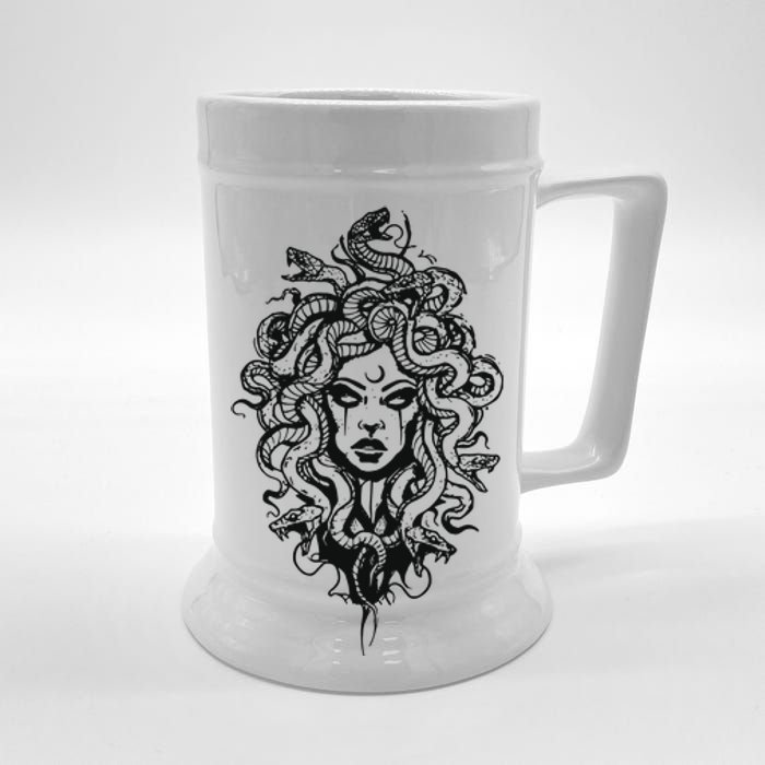 Medusa Greek Mythology Strong Women Rights Feminist Beer Stein