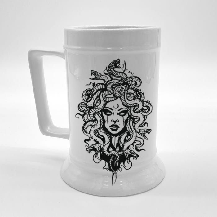 Medusa Greek Mythology Strong Women Rights Feminist Beer Stein