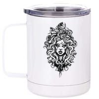 Medusa Greek Mythology Strong Women Rights Feminist 12 oz Stainless Steel Tumbler Cup