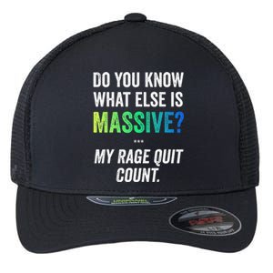 Massive Gaming Meme Rage Quit Gamers Humor Funny Gamer Flexfit Unipanel Trucker Cap