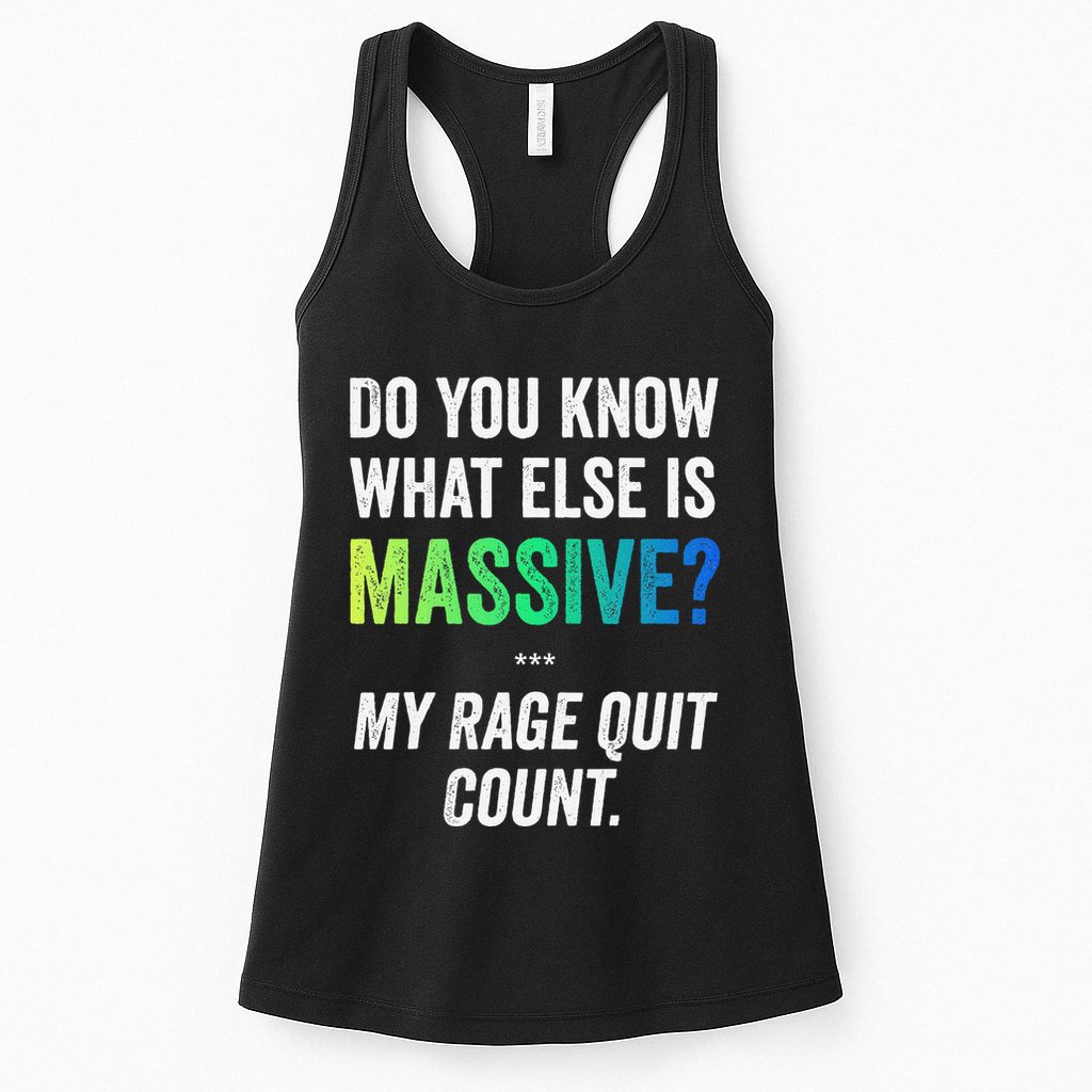 Massive Gaming Meme Rage Quit Gamers Humor Funny Gamer Womens Tank Top