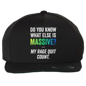 Massive Gaming Meme Rage Quit Gamers Humor Funny Gamer Wool Snapback Cap