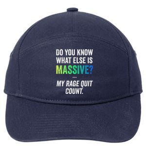 Massive Gaming Meme Rage Quit Gamers Humor Funny Gamer 7-Panel Snapback Hat