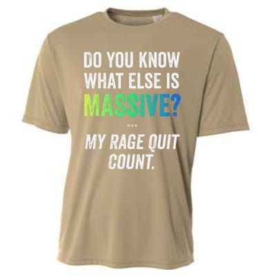 Massive Gaming Meme Rage Quit Gamers Humor Funny Gamer Cooling Performance Crew T-Shirt