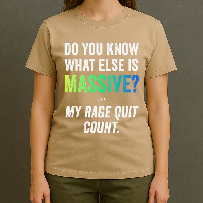 Massive Gaming Meme Rage Quit Gamers Humor Funny Gamer T-Shirt