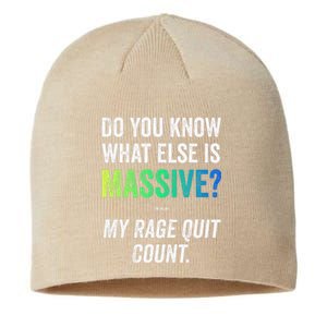 Massive Gaming Meme Rage Quit Gamers Humor Funny Gamer Sustainable Beanie