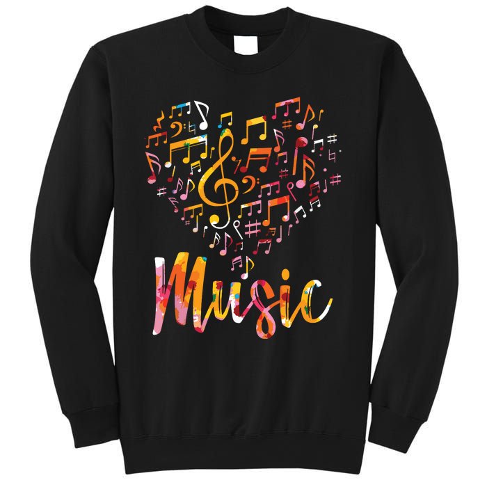 Musician Gift Musical Instrument Music Notes Treble Clef Sweatshirt