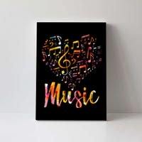 Musician Gift Musical Instrument Music Notes Treble Clef Canvas