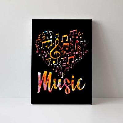 Musician Gift Musical Instrument Music Notes Treble Clef Canvas