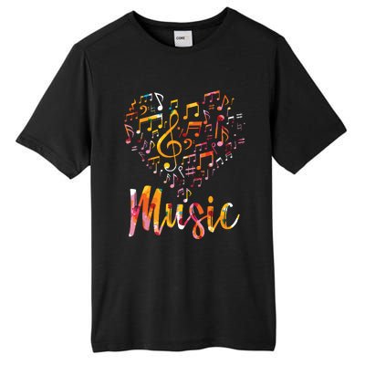 Musician Gift Musical Instrument Music Notes Treble Clef Tall Fusion ChromaSoft Performance T-Shirt