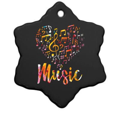 Musician Gift Musical Instrument Music Notes Treble Clef Ceramic Star Ornament