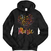 Musician Gift Musical Instrument Music Notes Treble Clef Tie Dye Hoodie