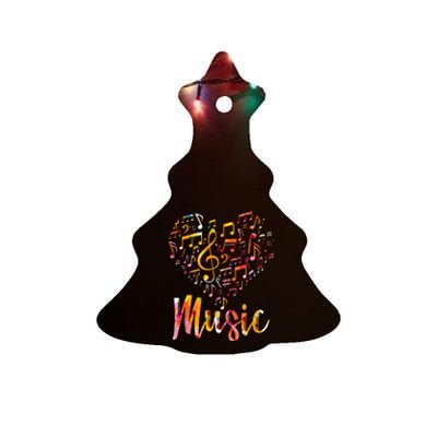 Musician Gift Musical Instrument Music Notes Treble Clef Ceramic Tree Ornament